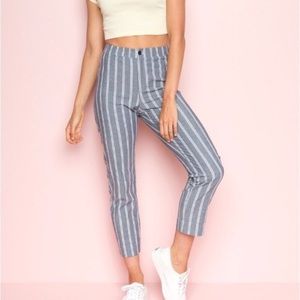 John Galt Blue and White Striped Pants